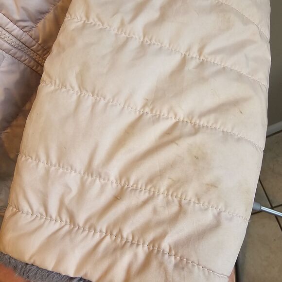 The North Face Mossbud Reversible Softshell Fleece Jacket Girls XL 18 Gray Pink - Picture 10 of 15